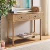 SAFAVIEH Home Collection Halton Camel Brown 2-Drawer Console Table for Living Room Foyer Bedroom Hallway Entryway Office(Camel)