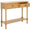 SAFAVIEH Home Collection Halton Camel Brown 2-Drawer Console Table for Living Room Foyer Bedroom Hallway Entryway Office(Camel)