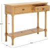 SAFAVIEH Home Collection Halton Camel Brown 2-Drawer Console Table for Living Room Foyer Bedroom Hallway Entryway Office(Camel)