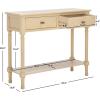 SAFAVIEH Home Collection Halton Camel Brown 2-Drawer Console Table for Living Room Foyer Bedroom Hallway Entryway Office(Natural)