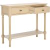 SAFAVIEH Home Collection Halton Camel Brown 2-Drawer Console Table for Living Room Foyer Bedroom Hallway Entryway Office(Natural)