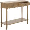SAFAVIEH Home Collection Haven Desert Brown 2-Drawer Small Console Table for Entryway, Living Room, Foyer(Desert Brown)