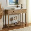 SAFAVIEH Home Collection Haven Desert Brown 2-Drawer Small Console Table for Entryway, Living Room, Foyer(Desert Brown)