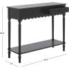 SAFAVIEH Home Collection Haven Desert Brown 2-Drawer Small Console Table for Entryway, Living Room, Foyer(Matt Black)