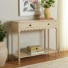 SAFAVIEH Home Collection Haven Desert Brown 2-Drawer Small Console Table for Entryway, Living Room, Foyer(Natural)