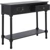 SAFAVIEH Home Collection Josie Greige 2-Drawer Console Table(Black)