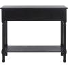 SAFAVIEH Home Collection Josie Greige 2-Drawer Console Table(Black)