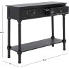 SAFAVIEH Home Collection Josie Greige 2-Drawer Console Table(Black)