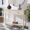 SAFAVIEH Home Collection Josie Greige 2-Drawer Console Table(Distressed White)