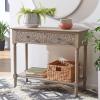 SAFAVIEH Home Collection Josie Greige 2-Drawer Console Table(Greige)