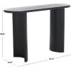 SAFAVIEH Home Collection Koka Walnut Brown Oval Top Console Table (Fully Assembled)(Black)
