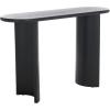 SAFAVIEH Home Collection Koka Walnut Brown Oval Top Console Table (Fully Assembled)(Black)