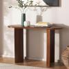 SAFAVIEH Home Collection Koka Walnut Brown Oval Top Console Table (Fully Assembled)(Walnut)