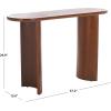 SAFAVIEH Home Collection Koka Walnut Brown Oval Top Console Table (Fully Assembled)(Walnut)