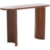 SAFAVIEH Home Collection Koka Walnut Brown Oval Top Console Table (Fully Assembled)(Walnut)