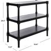 SAFAVIEH Home Collection Rafiki Black 3-Shelf Console Table CNS5715B(Black)