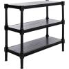 SAFAVIEH Home Collection Rafiki Black 3-Shelf Console Table CNS5715B(Black)