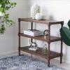 SAFAVIEH Home Collection Rafiki Black 3-Shelf Console Table CNS5715B(Brown)