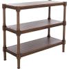SAFAVIEH Home Collection Rafiki Black 3-Shelf Console Table CNS5715B(Brown)