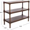 SAFAVIEH Home Collection Rafiki Black 3-Shelf Console Table CNS5715B(Brown)