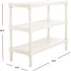 SAFAVIEH Home Collection Rafiki Black 3-Shelf Console Table CNS5715B(Distressed White)