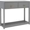 SAFAVIEH Home Collection Sadie Contemporary Turquoise Green 2-Drawer Console Table (Fully Assembled)(Grey)