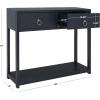 SAFAVIEH Home Collection Sadie Contemporary Turquoise Green 2-Drawer Console Table (Fully Assembled)(Navy)
