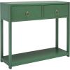 SAFAVIEH Home Collection Sadie Contemporary Turquoise Green 2-Drawer Console Table (Fully Assembled)(Turquoise)