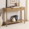 SAFAVIEH Home Collection Thurston Desert Brown 2-Drawer Console Table for Entryway, Living Room, Foyer(Desert Brown)