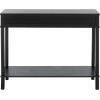 SAFAVIEH Home Collection Thurston Desert Brown 2-Drawer Console Table for Entryway, Living Room, Foyer(Matt Black)