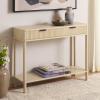 SAFAVIEH Home Collection Thurston Desert Brown 2-Drawer Console Table for Entryway, Living Room, Foyer(Natural)