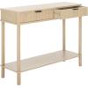 SAFAVIEH Home Collection Thurston Desert Brown 2-Drawer Console Table for Entryway, Living Room, Foyer(Natural)