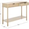 SAFAVIEH Home Collection Thurston Desert Brown 2-Drawer Console Table for Entryway, Living Room, Foyer(Natural)