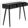 Safavieh Home Albus Mid-Century Modern Antique White 3-drawer Console Table(Black)