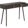 Safavieh Home Albus Mid-Century Modern Antique White 3-drawer Console Table(Dark Chocolate)
