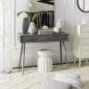 Safavieh Home Albus Mid-Century Modern Antique White 3-drawer Console Table(Slate / Grey)