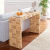Safavieh Home Collection Adkin White Rattan Console Table(Honey Natural)
