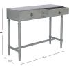 Safavieh Home Collection Aliyah Greige 2-Drawer Console Table(Distressed / Grey)