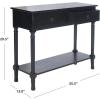 Safavieh Home Collection Allura Black 2-Drawer Bottom Shelf Console Table(Black)