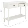 Safavieh Home Collection Allura Black 2-Drawer Bottom Shelf Console Table(Distressed / White)