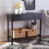 Safavieh Home Collection Athena Distressed White 2-Drawer Console Table(Black)
