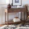 Safavieh Home Collection Athena Distressed White 2-Drawer Console Table(Brown)