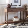 Safavieh Home Collection Athena Distressed White 2-Drawer Console Table(Brown)