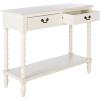 Safavieh Home Collection Athena Distressed White 2-Drawer Console Table(Distressed White)