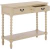 Safavieh Home Collection Athena Distressed White 2-Drawer Console Table(Sand)