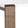 Safavieh Home Collection Bartholomew Mid-Century Modern White and Dark Brown Console Table(White / Dark Brown)