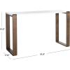 Safavieh Home Collection Bartholomew Mid-Century Modern White and Dark Brown Console Table(White / Dark Brown)