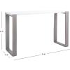 Safavieh Home Collection Bartholomew Mid-Century Modern White and Dark Brown Console Table(White / Grey)
