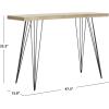 Safavieh Home Collection Etro Retro Mid-Century Light Oak and Black Wood Console