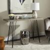 Safavieh Home Collection Etro Retro Mid-Century Light Oak and Black Wood Console